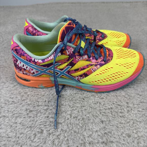 Asics Shoes - ASICS Womens SZ 8.5 Gel-Noosa Tri 10 Running Shoes Pink Blue Yellow Or F820315
